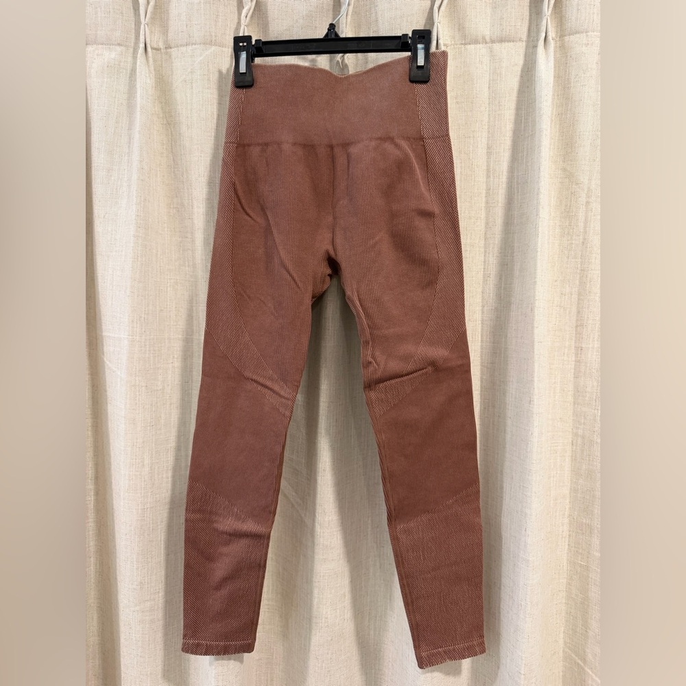 Brown ribbed joy lab leggings